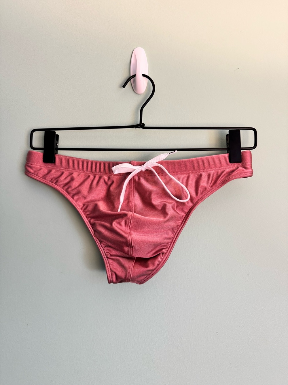 Men's Sammy Shiny Swim Thong in Sparkling Rosé - Size M - Sold Out Colorway